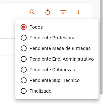 Filtro por estado